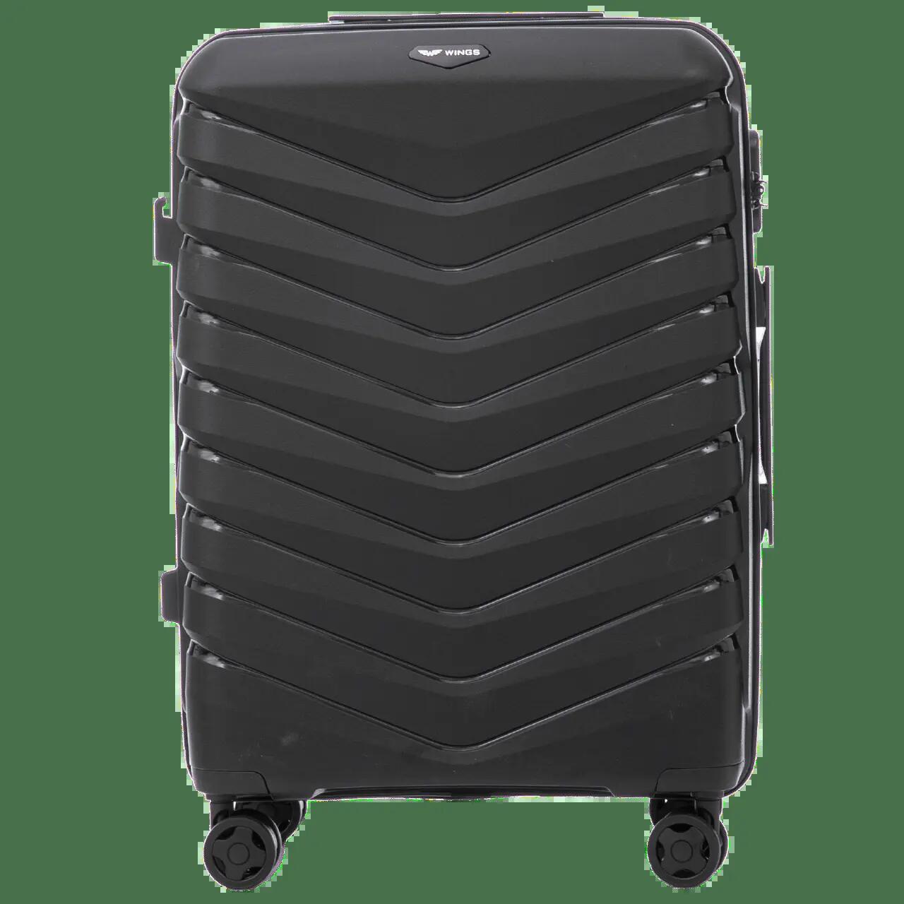 WINGS PHOENIX 2.0 middelgrote koffer van polypropyleen, 24 inch, ZWART 4/10