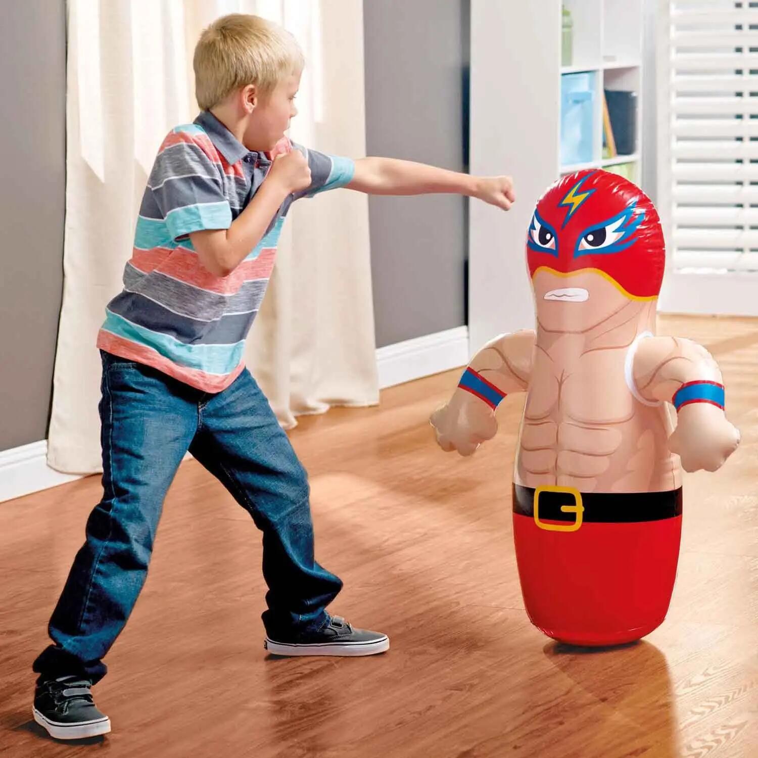 Saco de pancada inflável, brinquedo de 91 cm INTEX 44672 boxeador 5/5