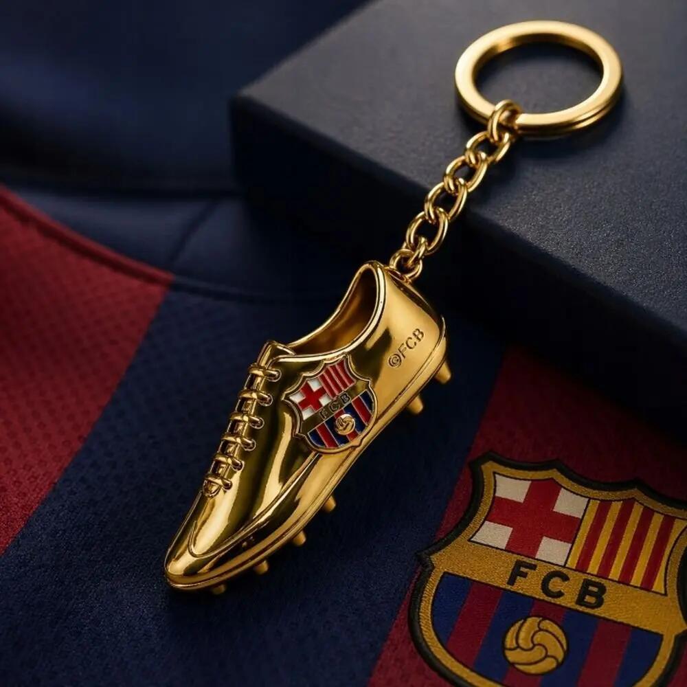 FC Barcelona brelok oryginalny na licencji w kształcie złotego buta 4/5