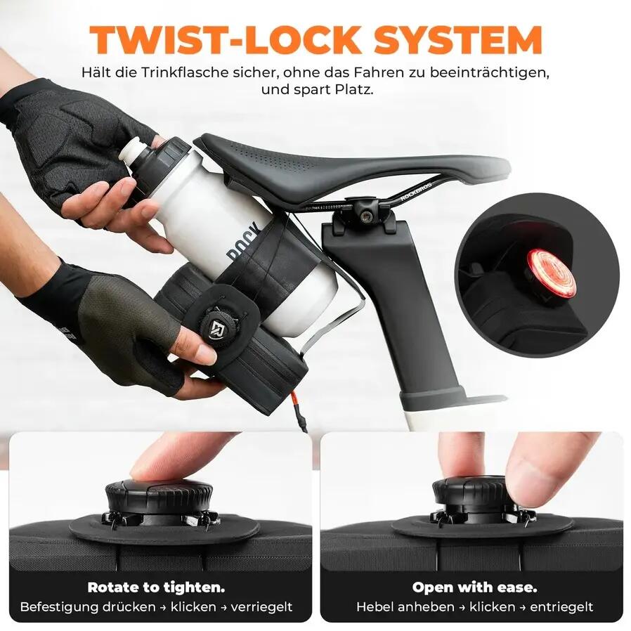 Torba rowerowa podsiodłowa Rockbros 30130093001 z uchwytem na bidon 2/4