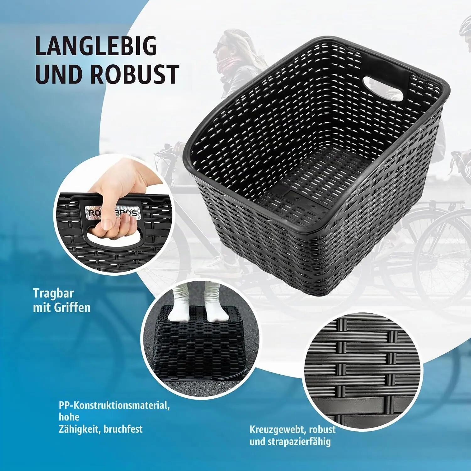 Fahrrad-Heckkorb mit Deckel für Gepäckträger – stabil & 10kg Tragkraft 3/7