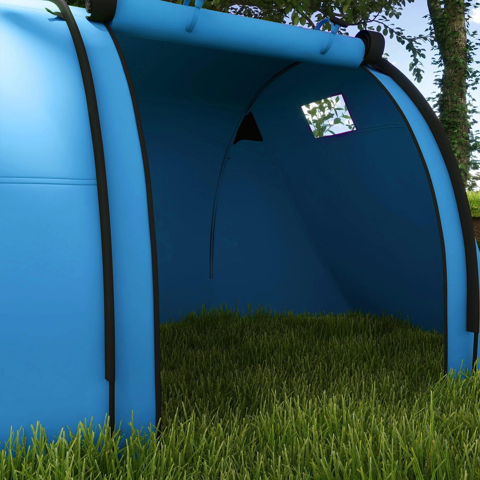 Tenda de Campismo Outsunny 470x220x150 cm Cinzento 10/10