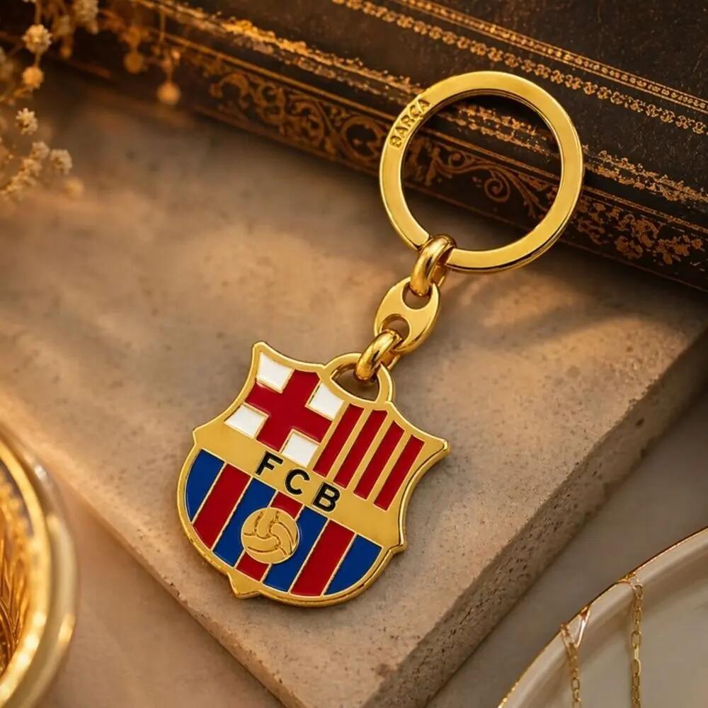 FC Barcelona brelok herb oryginalny na licencji złoty 4/5