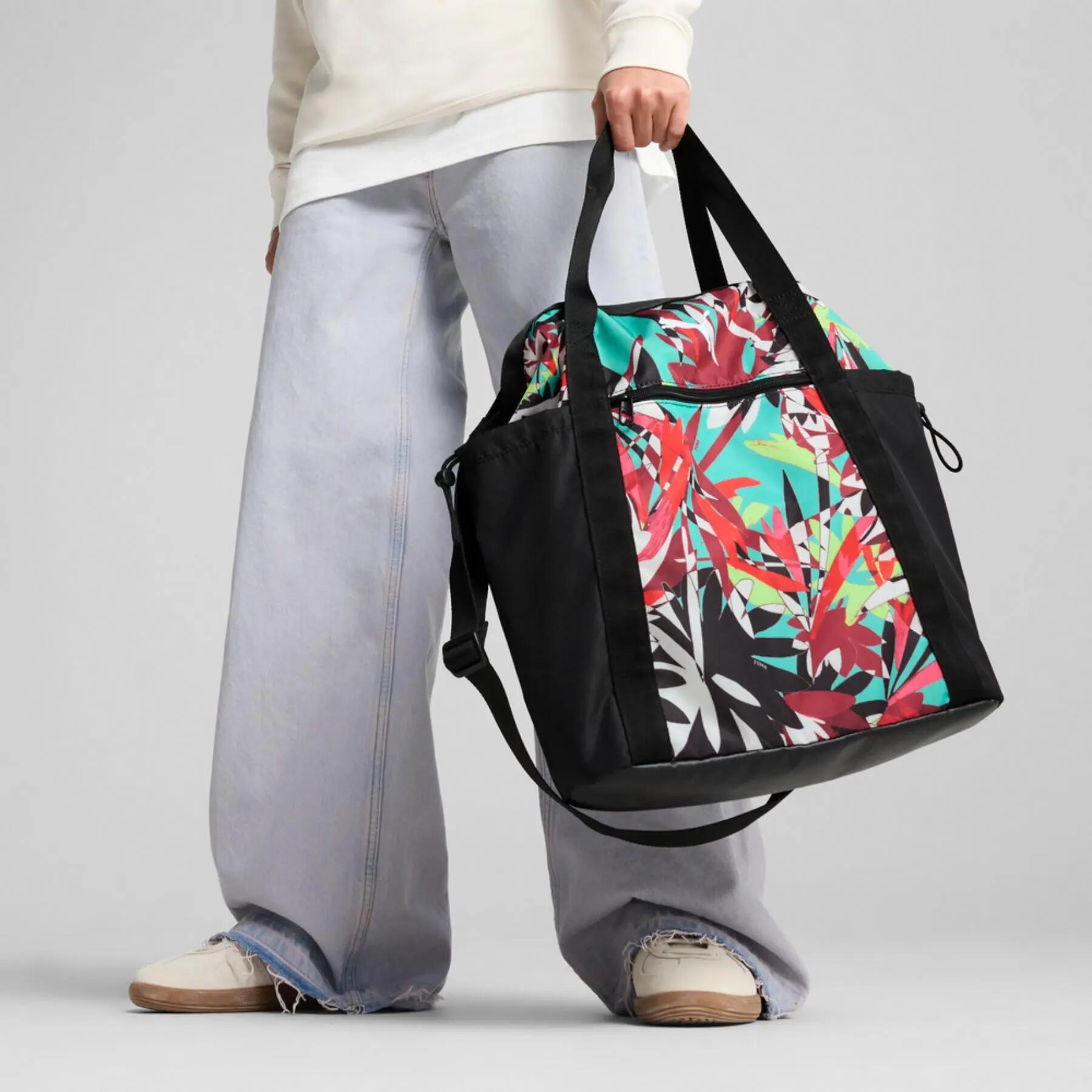 Torba sportowa damska Puma AT ESS TROPICAL TOTE czarna 09136001 4/5