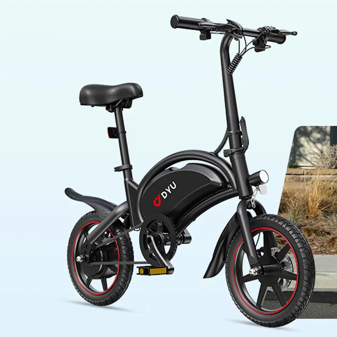 No-Throttle Adult City Commuter E-Bike DYU D3S 25km/h 10/14