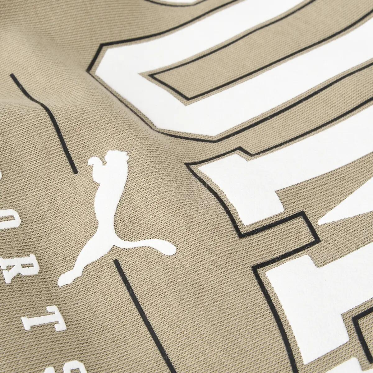 Moletom masculino Puma SQUAD CREW TR bege tamanho M 3/4