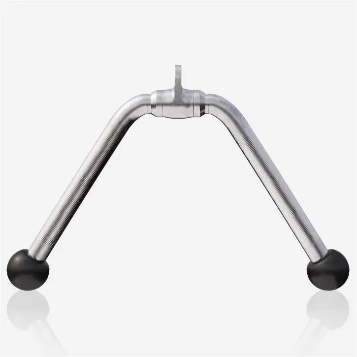 BARRE TRICEPS/BICEPS LARGE EN FORME DE V ET ÉLÉMENT D'ATTACHE | ACCESSOIRE MUSCU 5/7