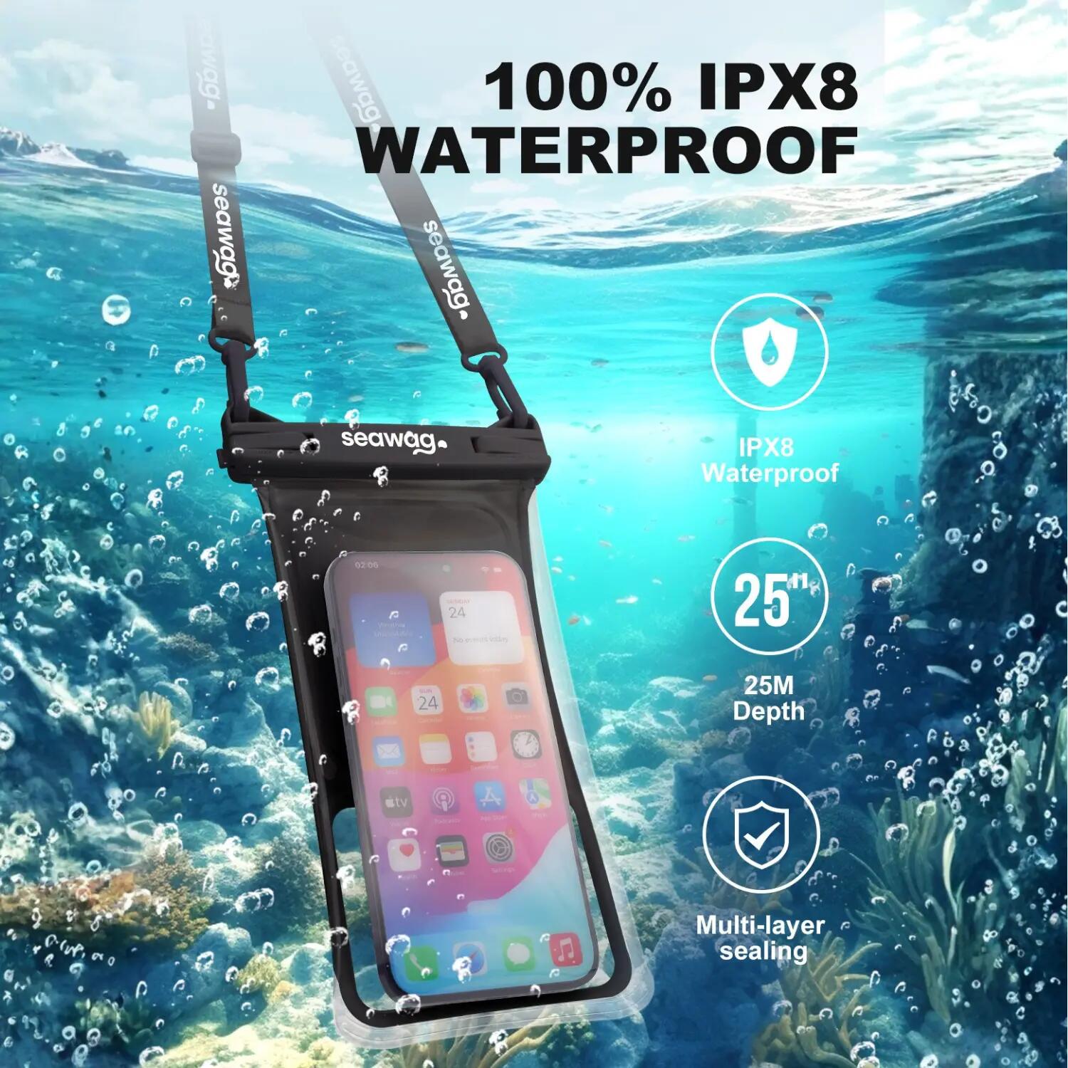 Bolsa impermeável flutuante para telemóvel 6,9” IPX8 Seawag PRO 2/16
