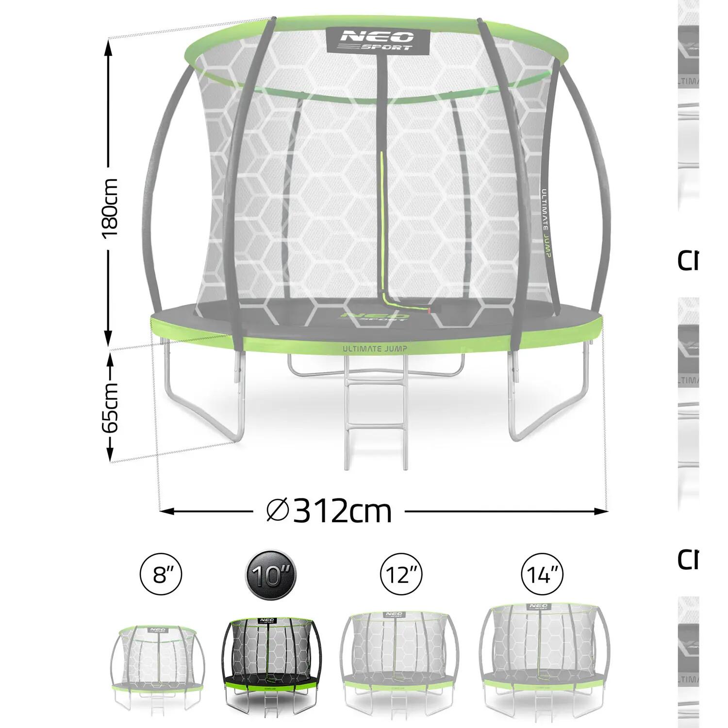 Camas Elásticas Y Trampolines Gimnasia Adulto Neo-Sport NS-10C221 Verde 6/7