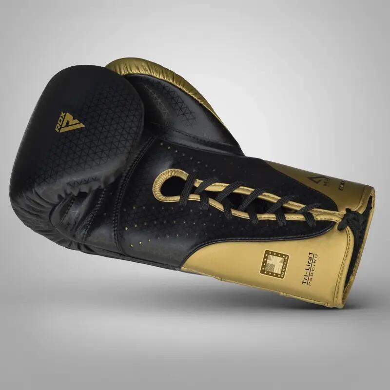 Boxhandschuhe RDX Mark Pro Sparring Tri Lira 1 Gold-10OZ 3/7