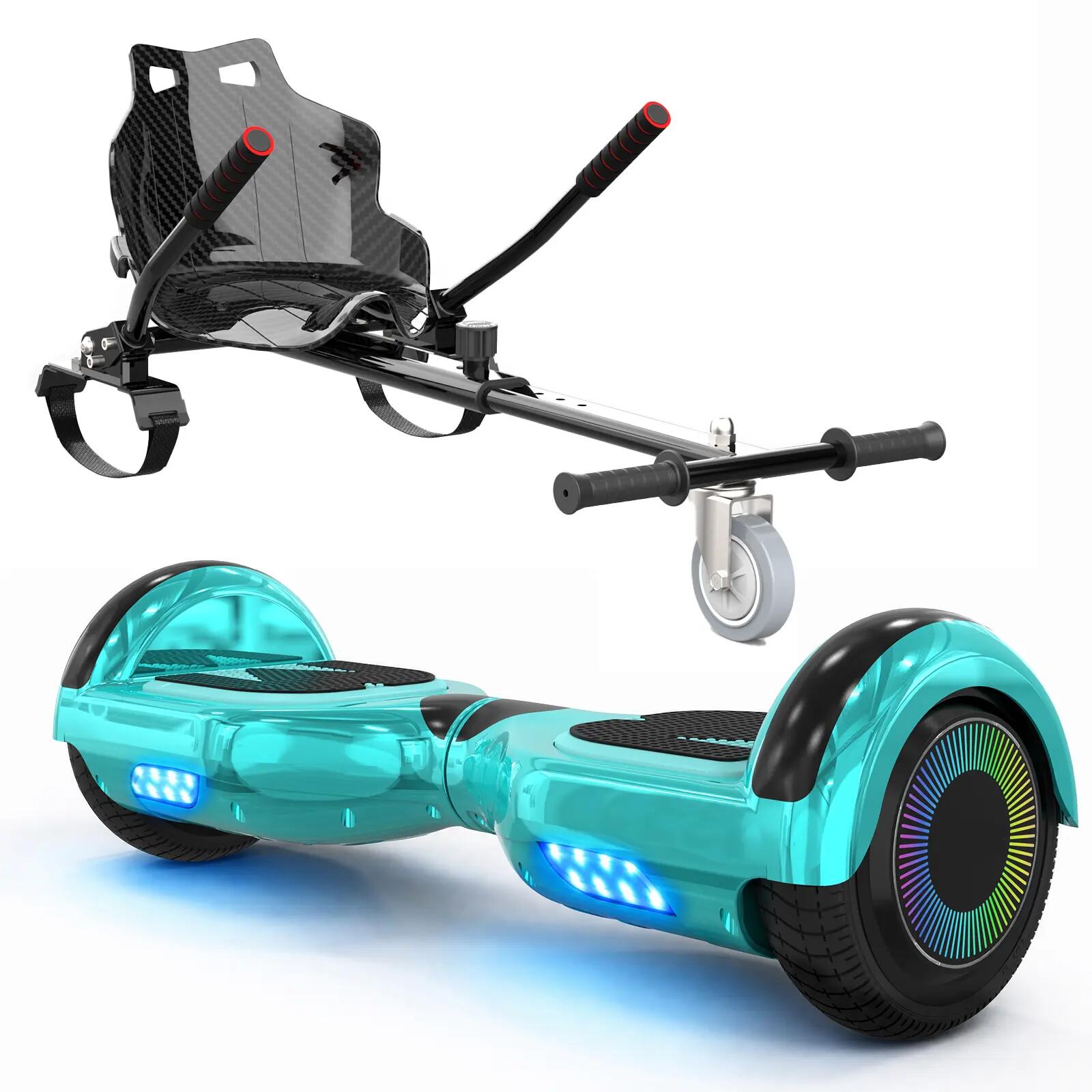 Hoverboard 6.5" cu Kart, Bluetooth, Lumini LED și Baterie cu Litiu