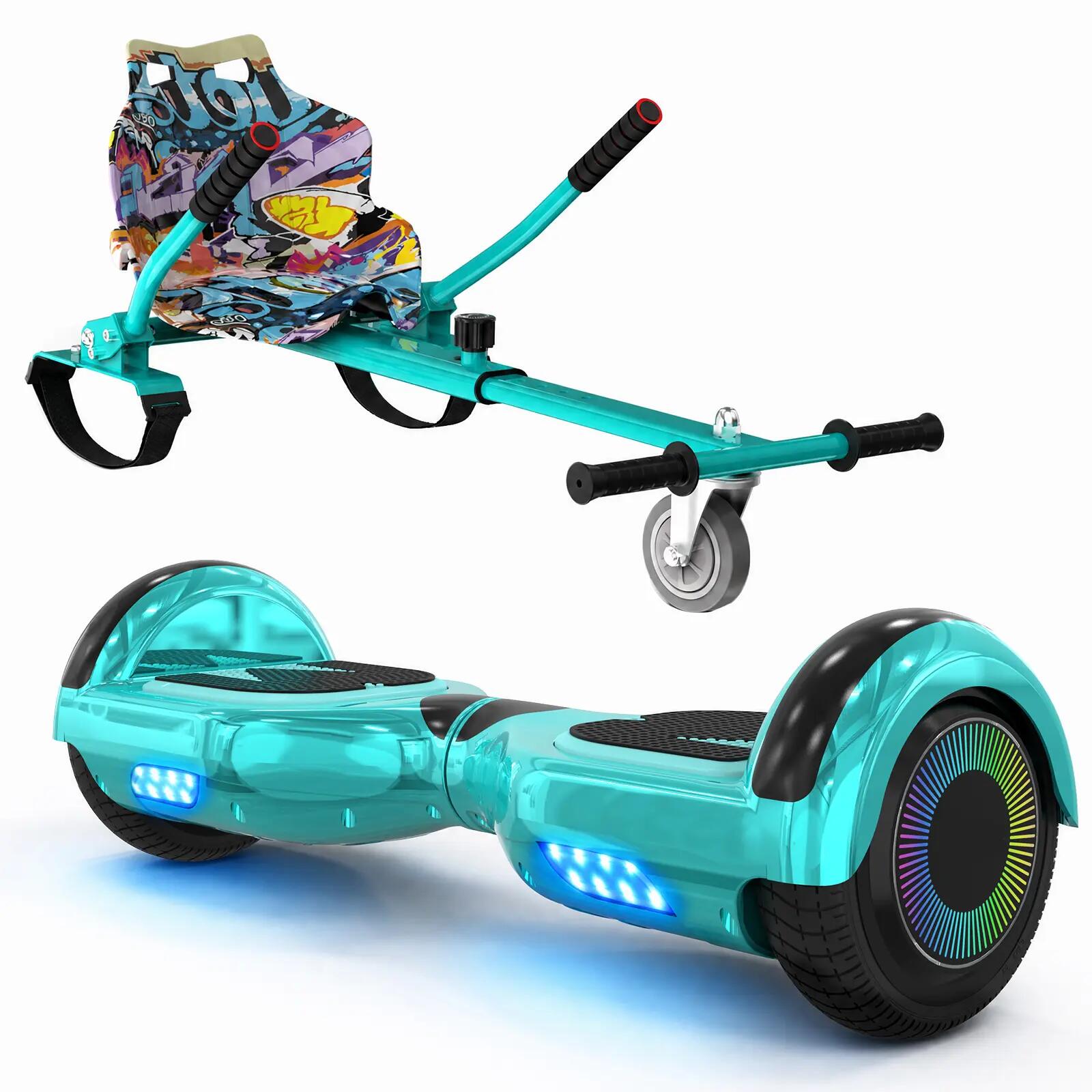 Hoverboard 6,5" com Kart, Bluetooth, LED e bateria de lítio A03S+KT