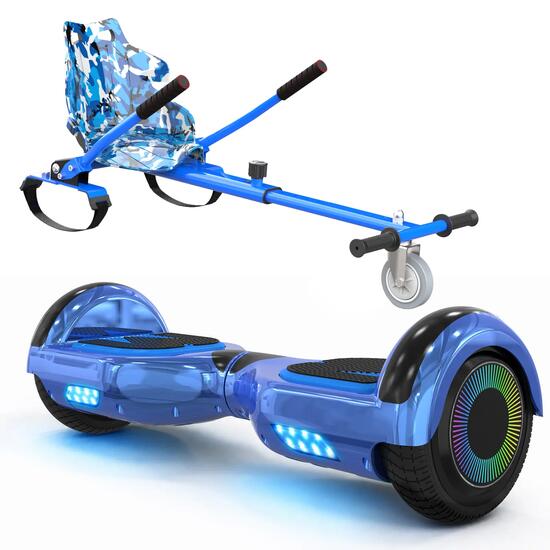 Hoverboard 6,5" avec Kart, Bluetooth, LED, Gyropode électrique A03S+KT