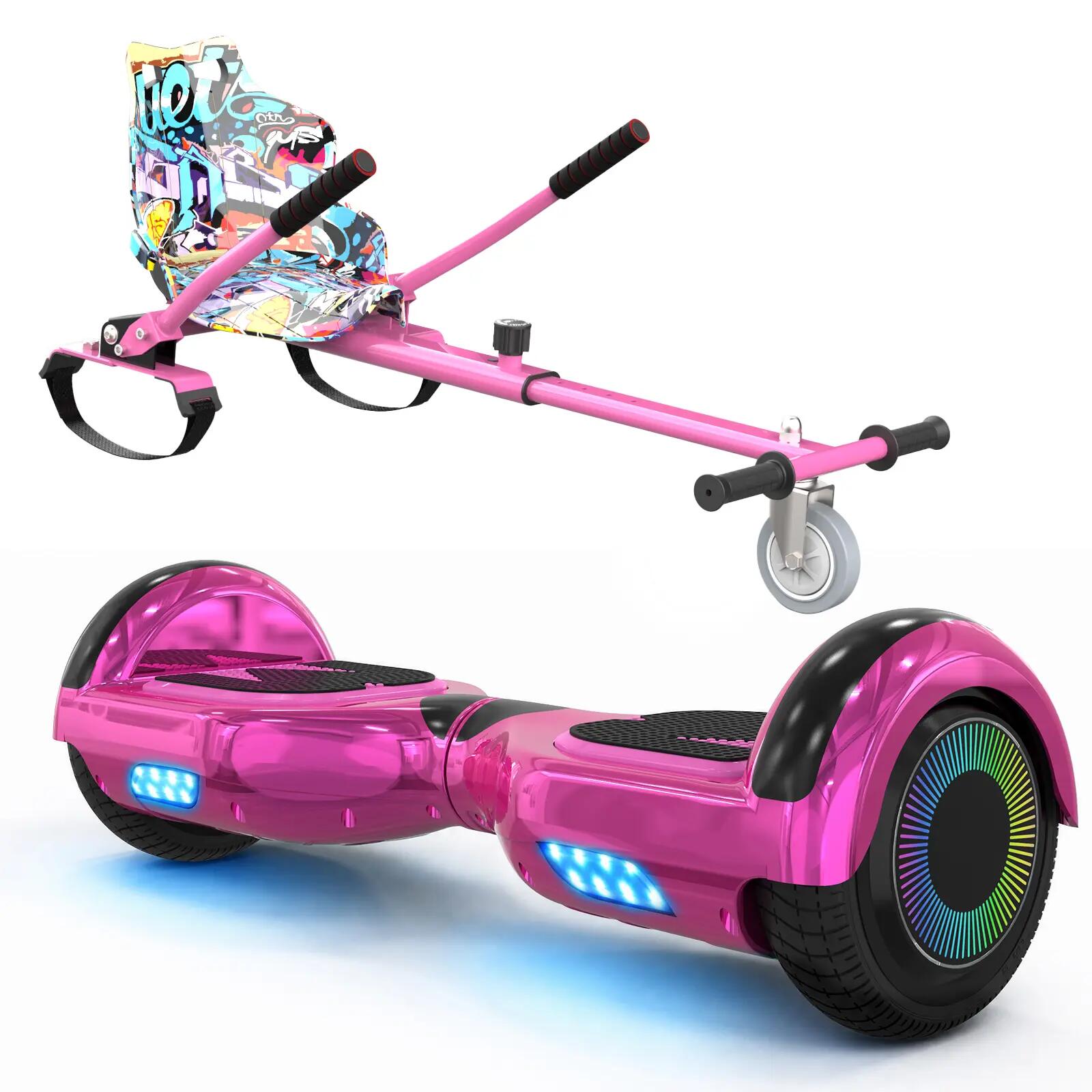 Hoverboard 6.5" cu Kart, Bluetooth, Lumini LED și Baterie cu Litiu