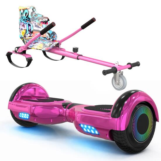 Hoverboard 6,5" avec Kart, Bluetooth, LED, Gyropode électrique A03S+KT