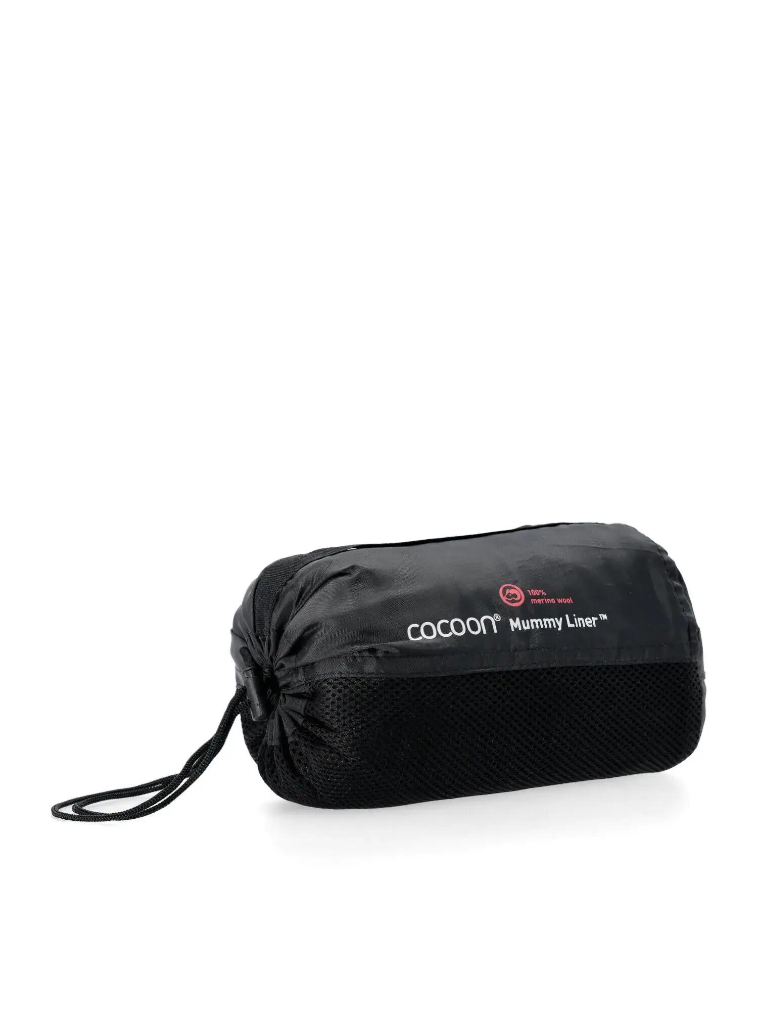 Wkładka do śpiwora Cocoon MummyLiner - Merino Wool - black 3/6