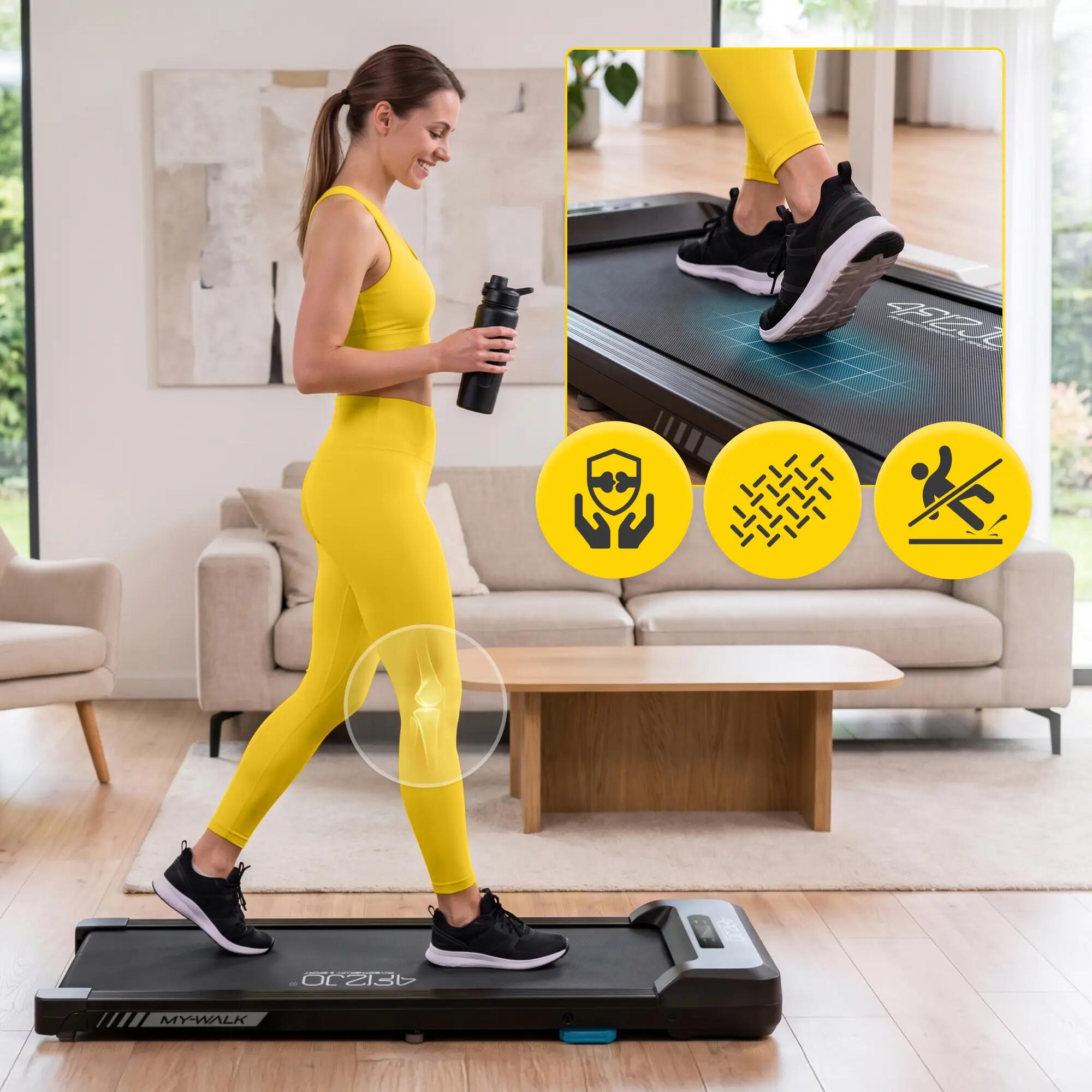 Elektrisches Laufband MYWALK 4FIZJO Walking Pad für Home Office & Training 9/15