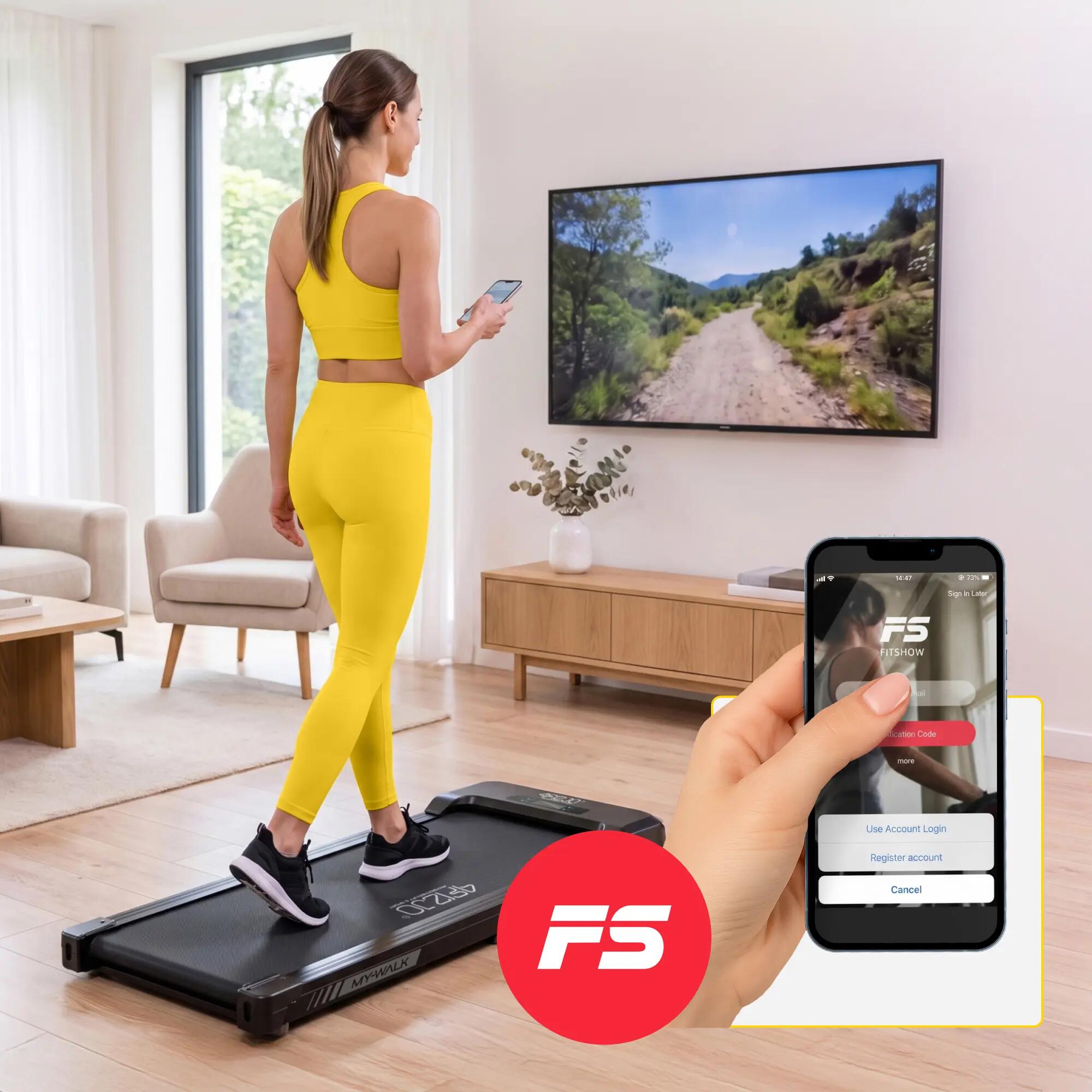 Elektrisches Laufband MYWALK 4FIZJO Walking Pad für Home Office & Training 7/15