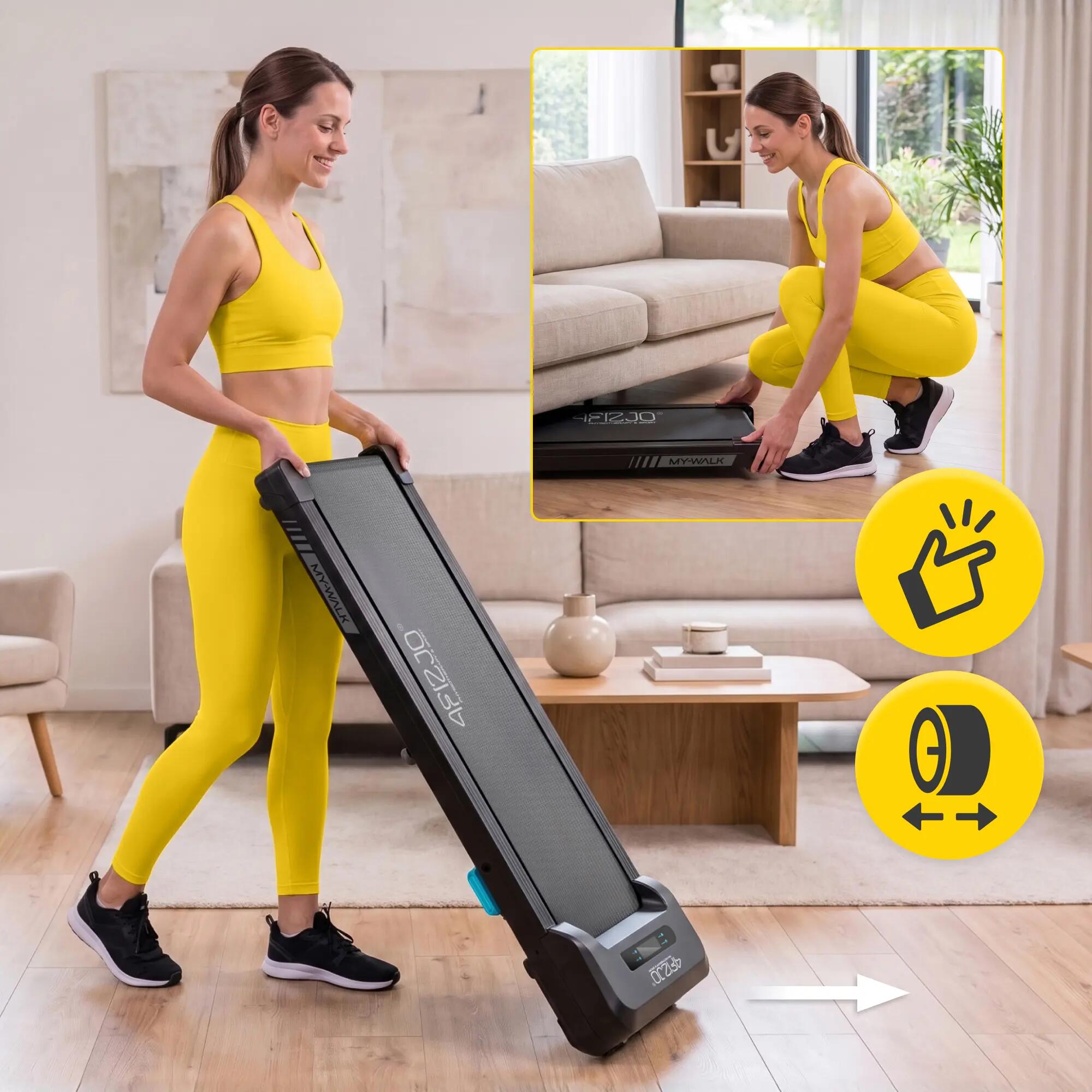 Elektrisches Laufband MYWALK 4FIZJO Walking Pad für Home Office & Training 5/15