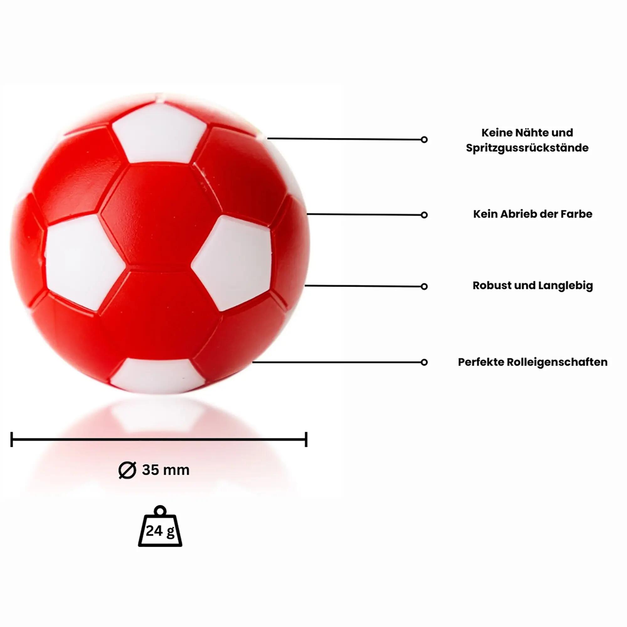 Kickerball Winspeed 5er Set 35mm 24g rot/weiß 3/5