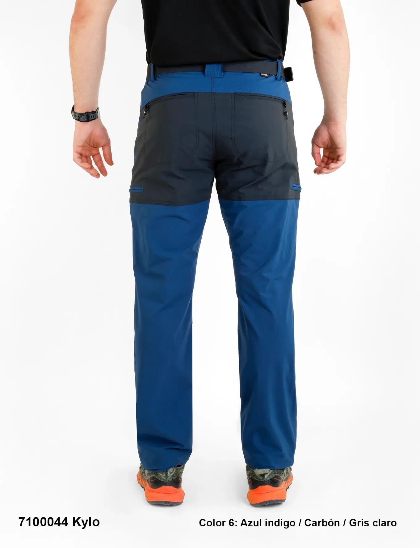 Pantalón trekking - Trekking - Hombre - cintura media, 4 bolsillos, nylon - Azul 2/3