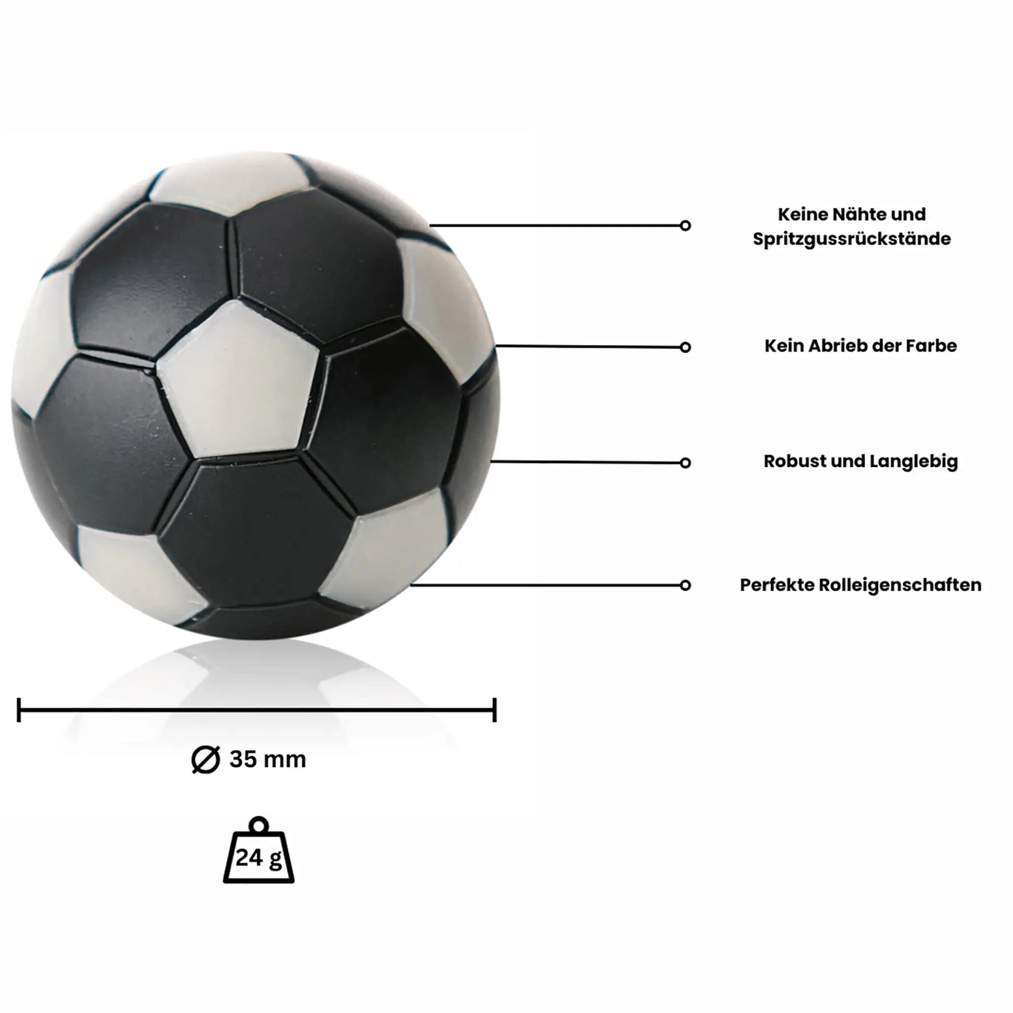 Winspeed Kickerball 10er Set schwarz/weiß 35mm 24g 3/5