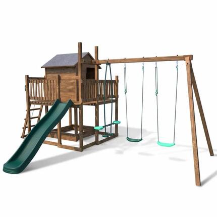 Aire de jeux pour enfant maisonnette avec portique - COTTAGE