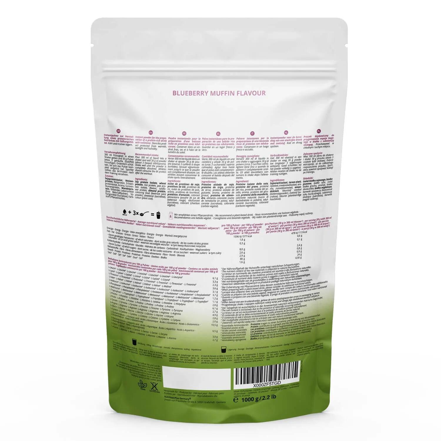 Proteína en polvo 6K 1000 g - Muffin de arándanos 2/5