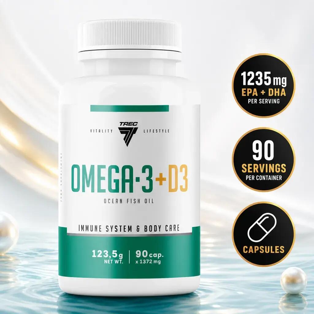 Omega 3 D3 - 90 grageas - Trec Nutrition 2/2