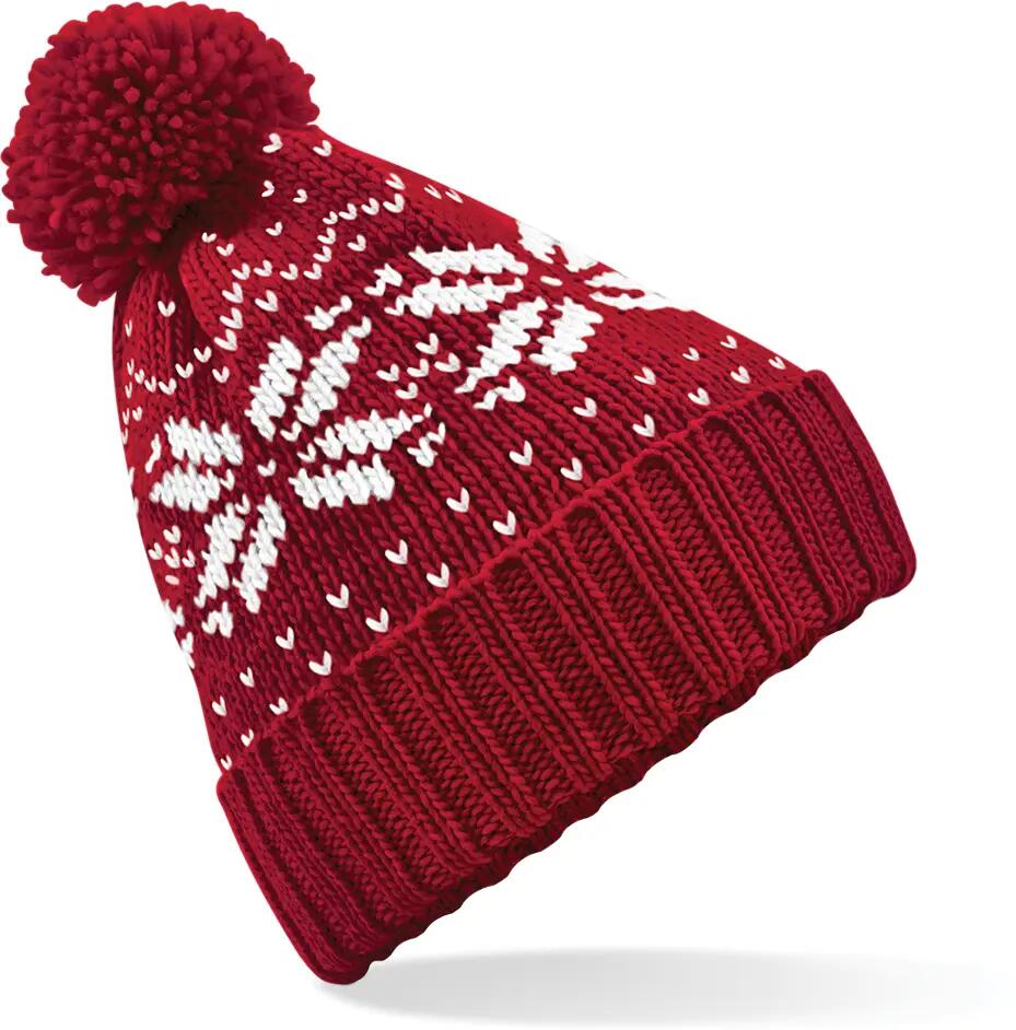 Berretto jacquard Beechfield Snowstar 2/3
