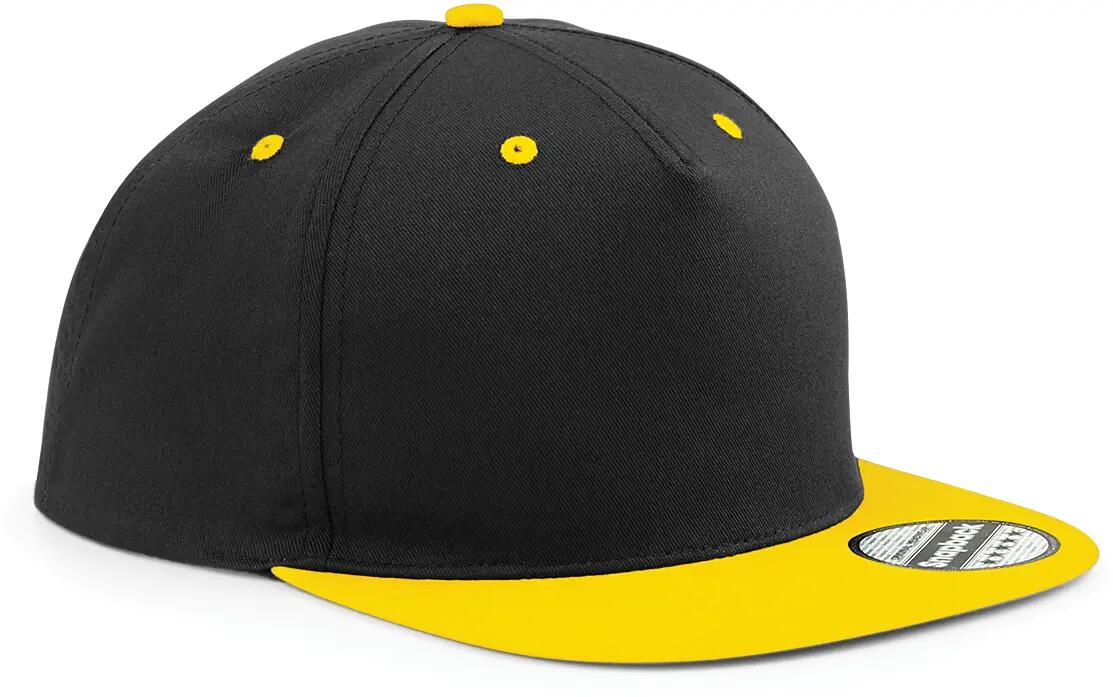 Casquette Snapback contrastée - 5 panneaux - Black / Yellow - One Size 4/4