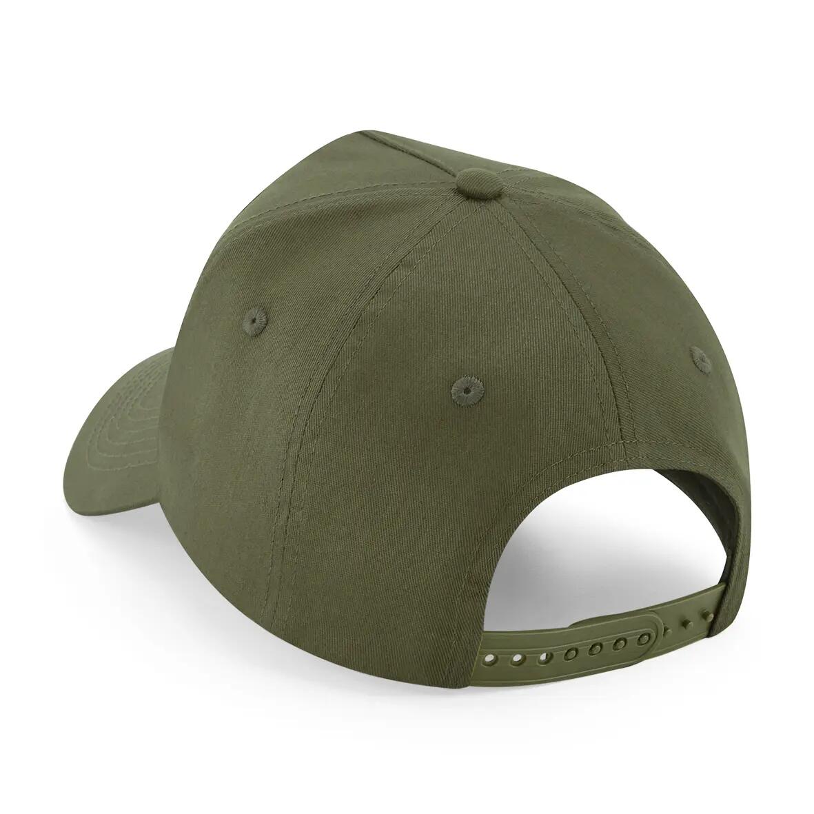 Casquette 5 panneaux avec patch amovible - Military Green - One Size 2/4