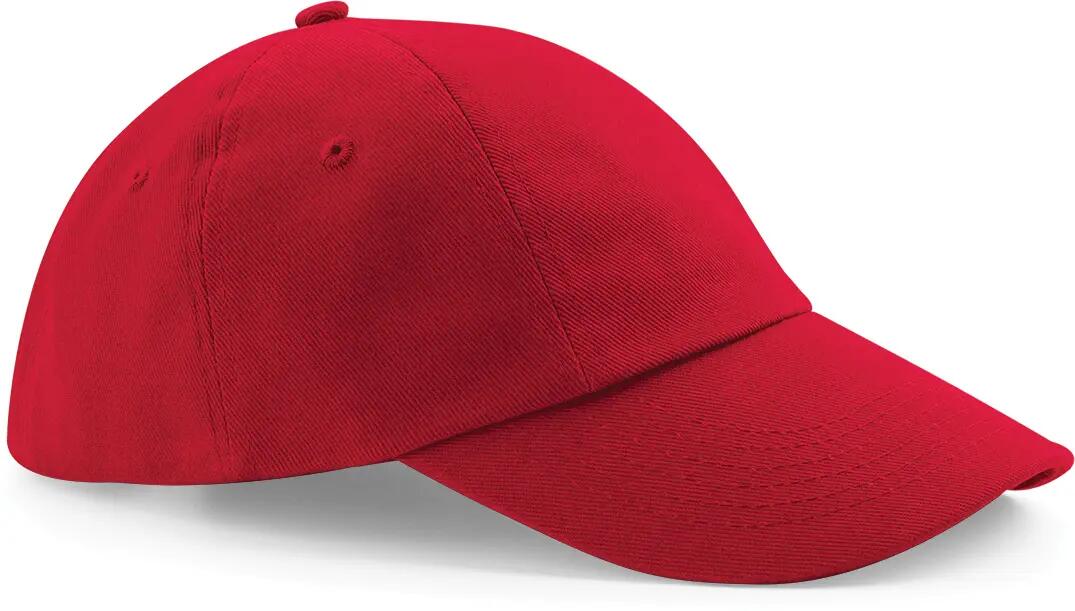 Casquette profil bas en coton drill - 6 panneaux - Classic Red - One Size 3/4