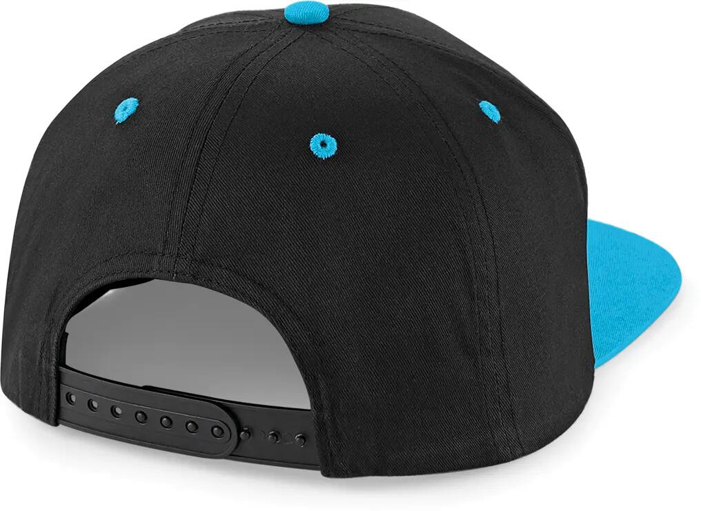 Casquette Snapback contrastée - 5 panneaux - Black / Surf Blue - One Size 2/4