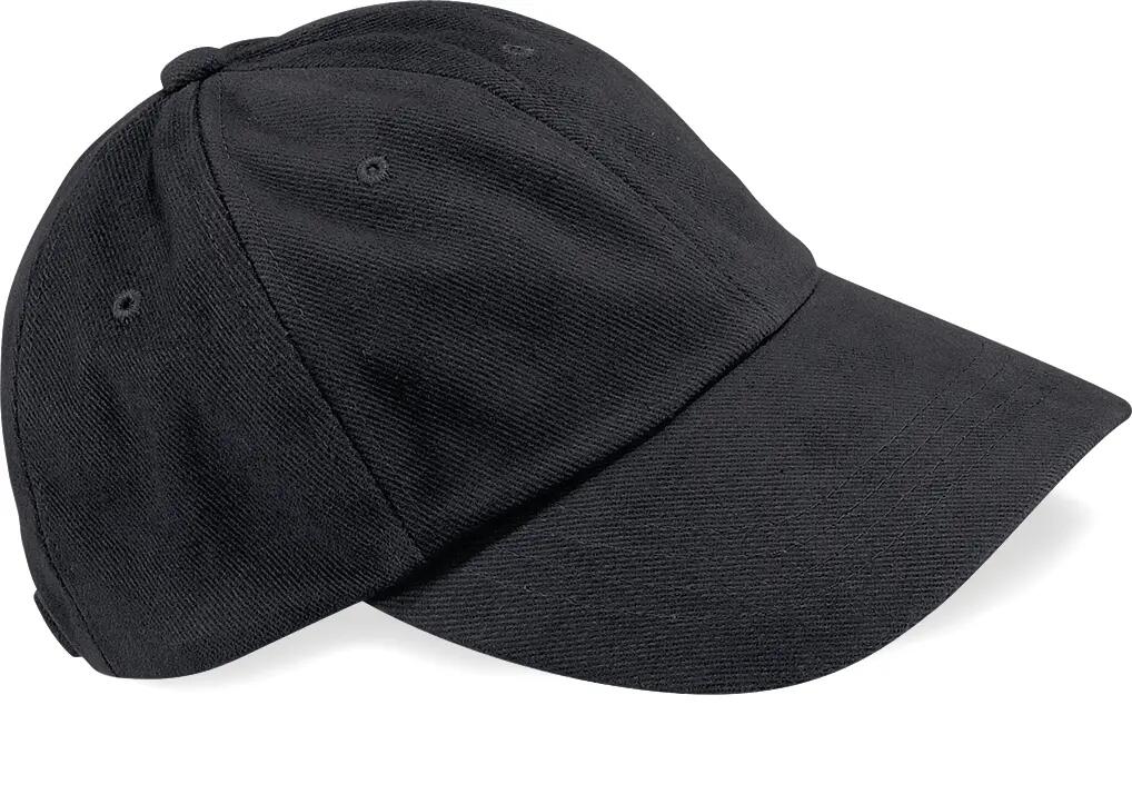 Casquette homme profil bas en coton brossé - 6 panneaux - Black - One Size 4/4