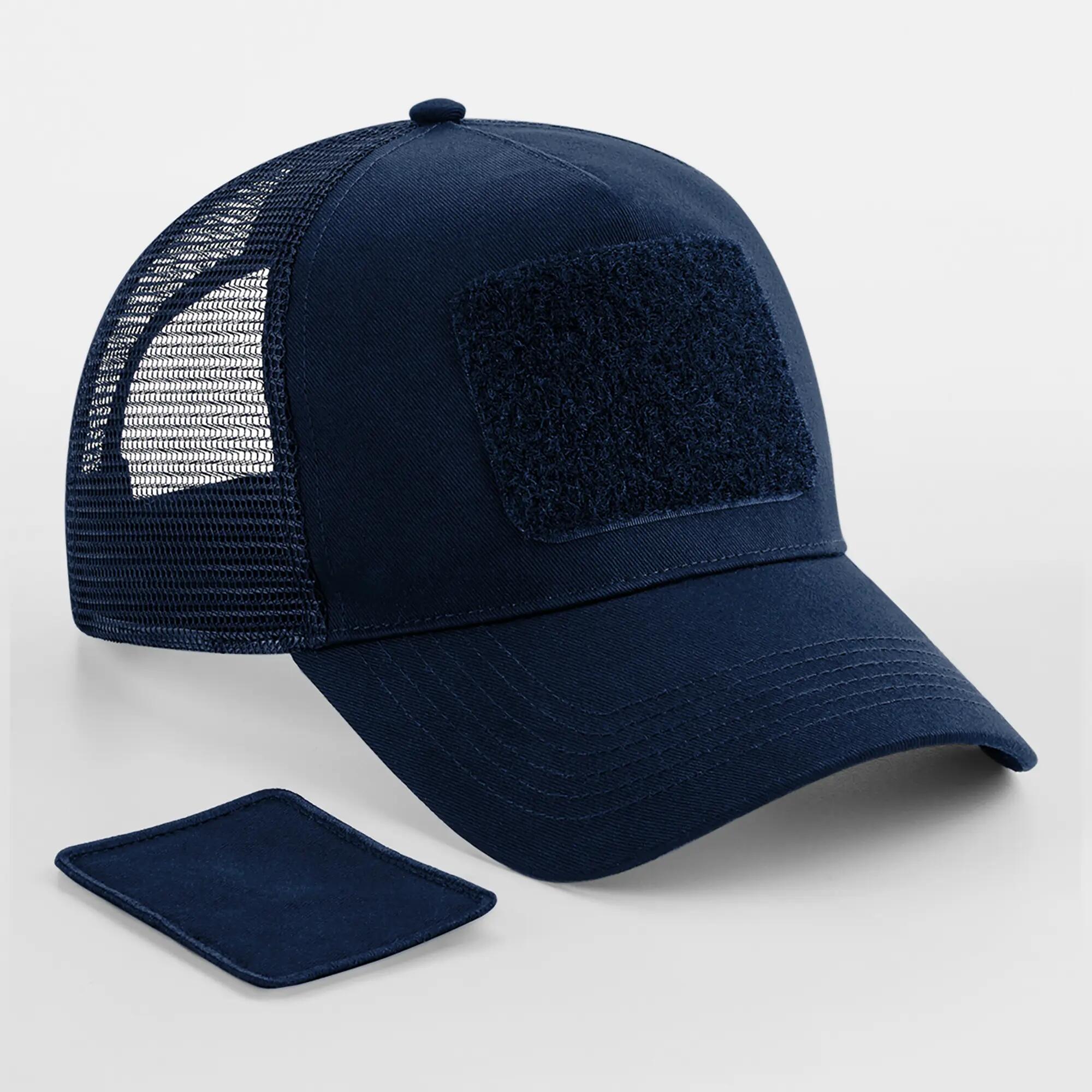 Regulowana czapka trucker z siateczką z tyłu i zdejmowaną łatą Beechfield 3/4