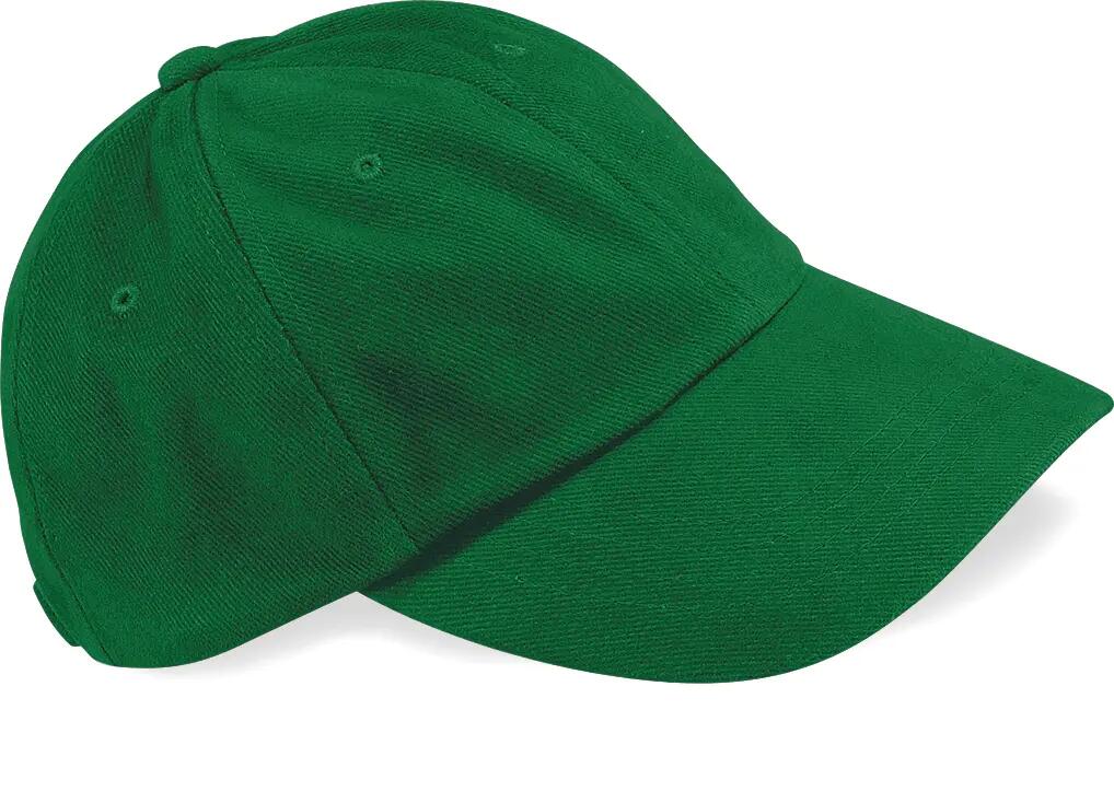 Casquette homme profil bas en coton brossé - 6 panneaux- Forest Green - One Size 3/4