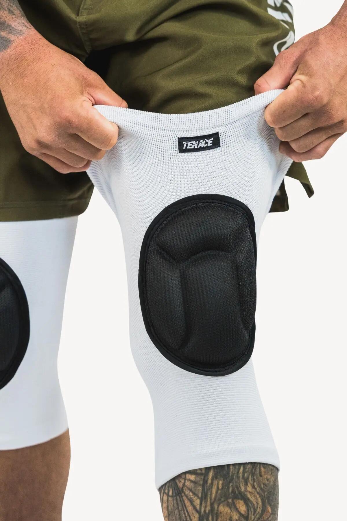 Genouillère Tenace Impact - Blanches rembourrées pour MMA, lutte, wrestling 2/6