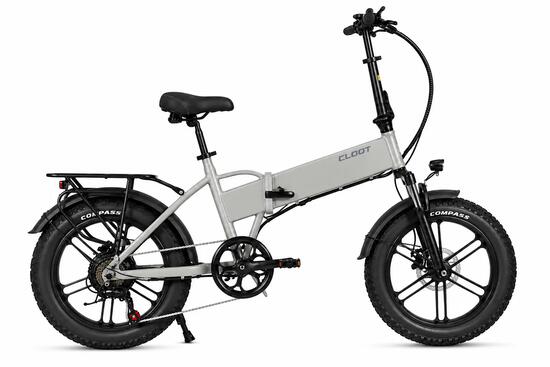 Vélo électrique pliant Fat longue autonomie CLOOT METRO 4.0 Gris