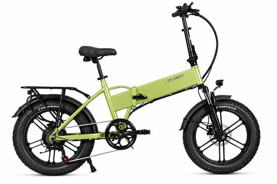 Vélo électrique pliant Fat longue autonomie CLOOT METRO 4.0 Vert