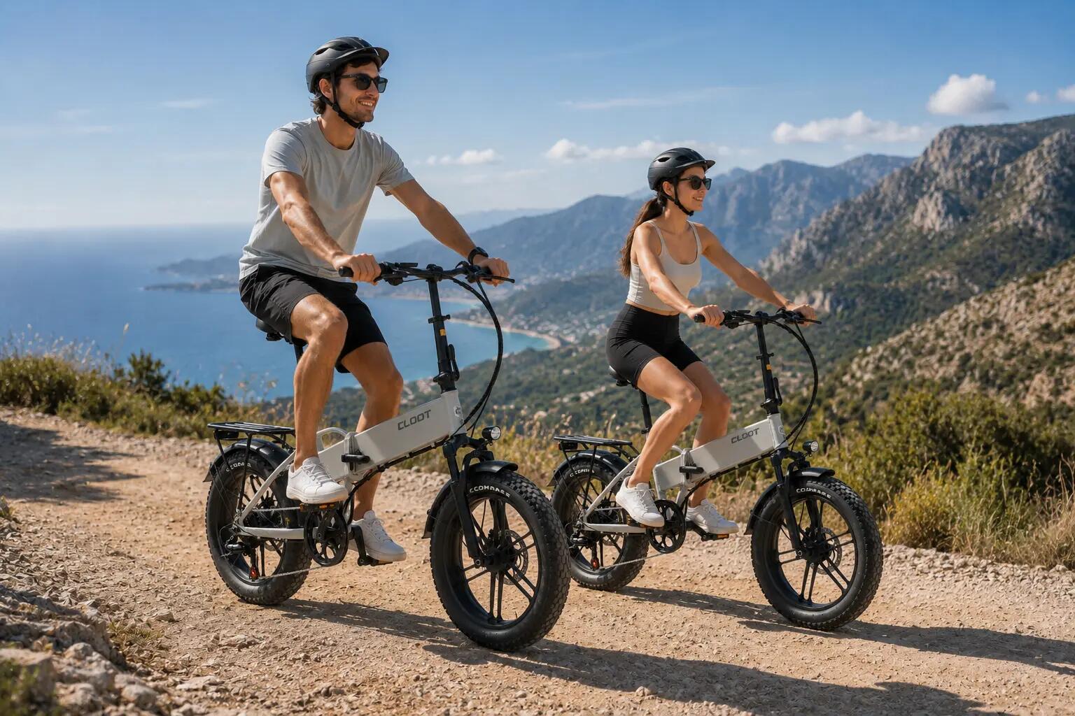 Bici elettrica pieghevole Fat  lunghe percorrenze CLOOT METRO 4.0 Grigia 2/12