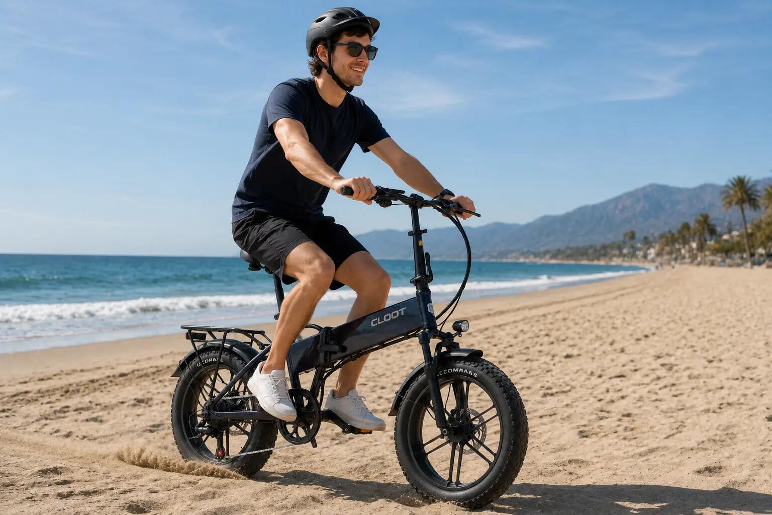 Bici elettrica pieghevole Fat  lunghe percorrenze CLOOT METRO 4.0 Blu 2/12