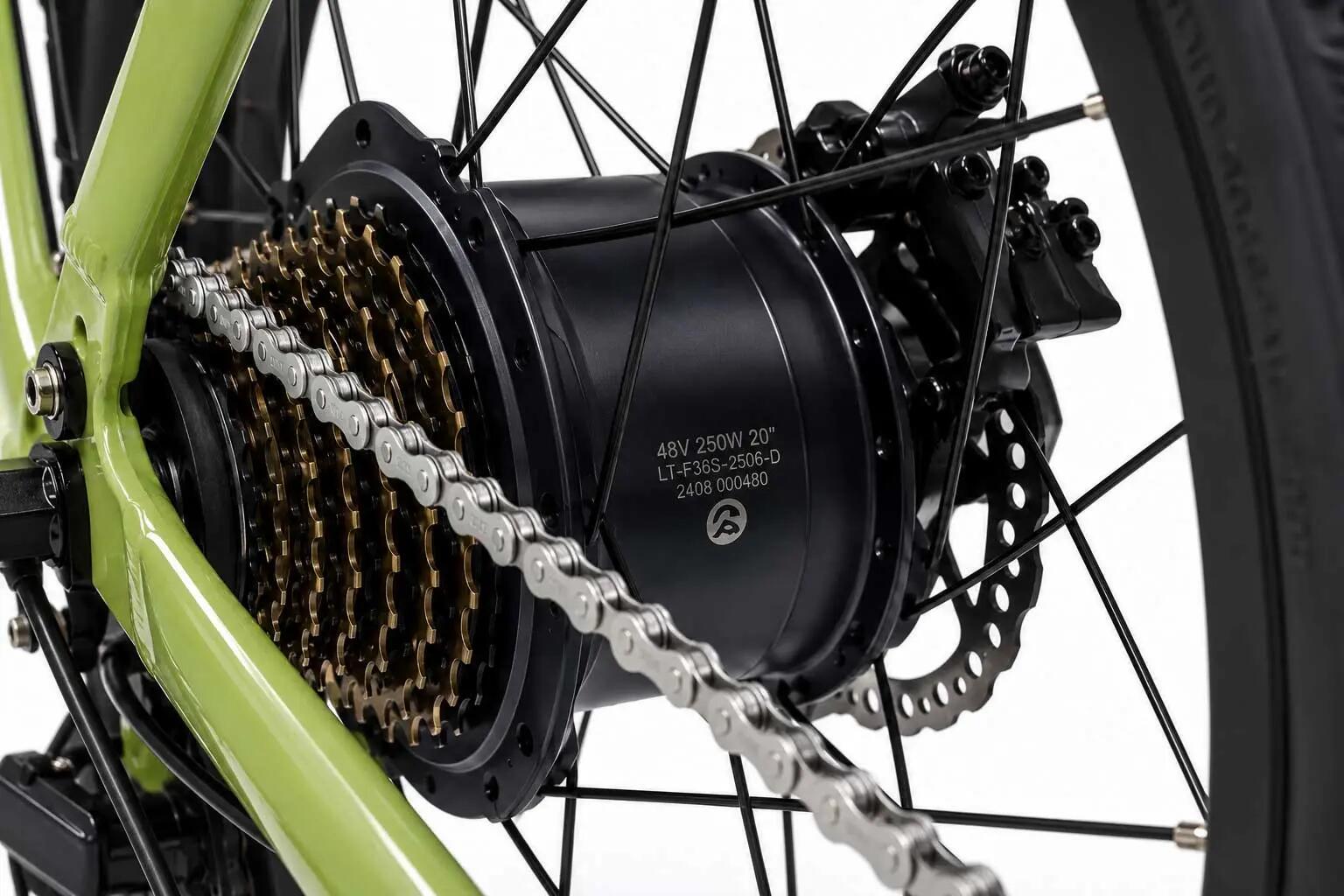 Bici elettrica pieghevole Fat  lunghe percorrenze CLOOT METRO 4.0 Verde 10/14