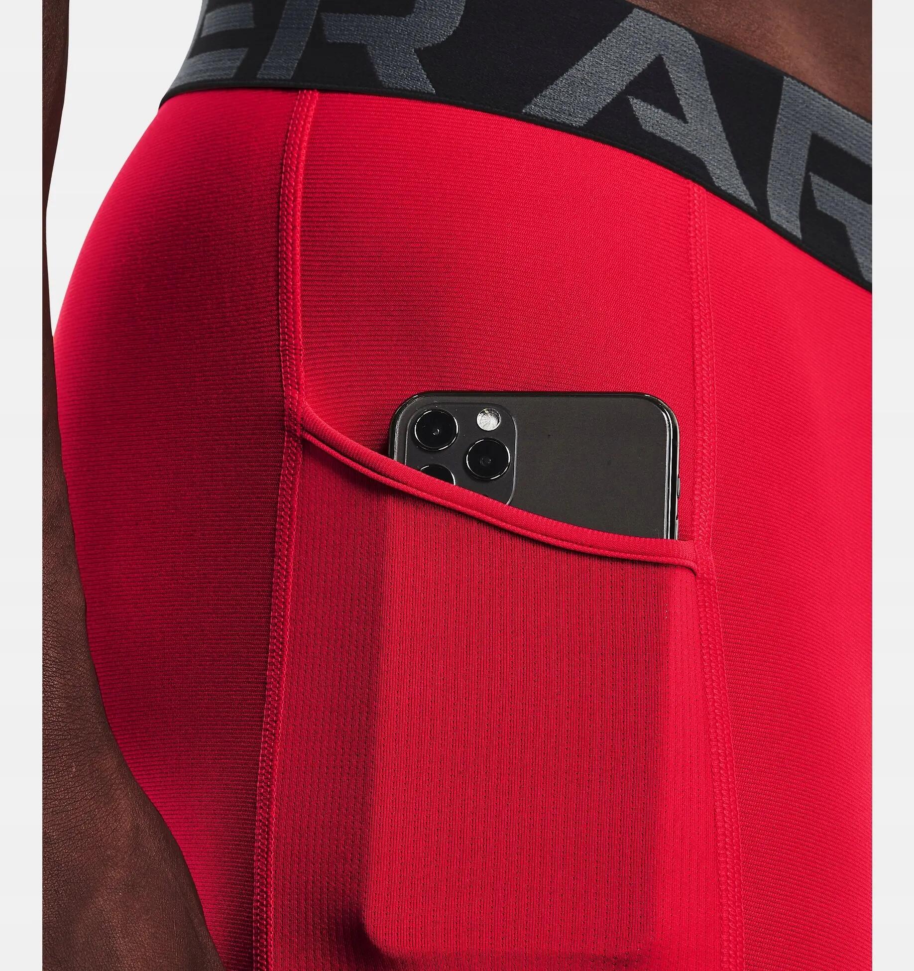 Legginsy funkcyjne treningowe męskie czerwone Under Amour XL Czerwony 5/6