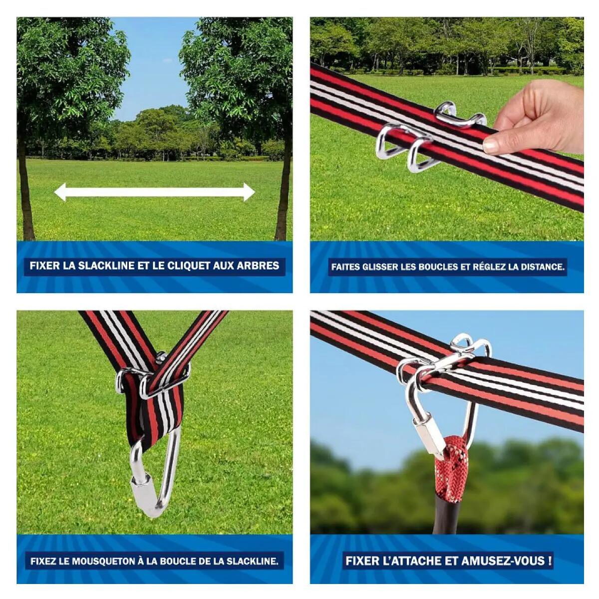 32-teiliger Slackline-Hindernisparcours – Ninja Line 3/4