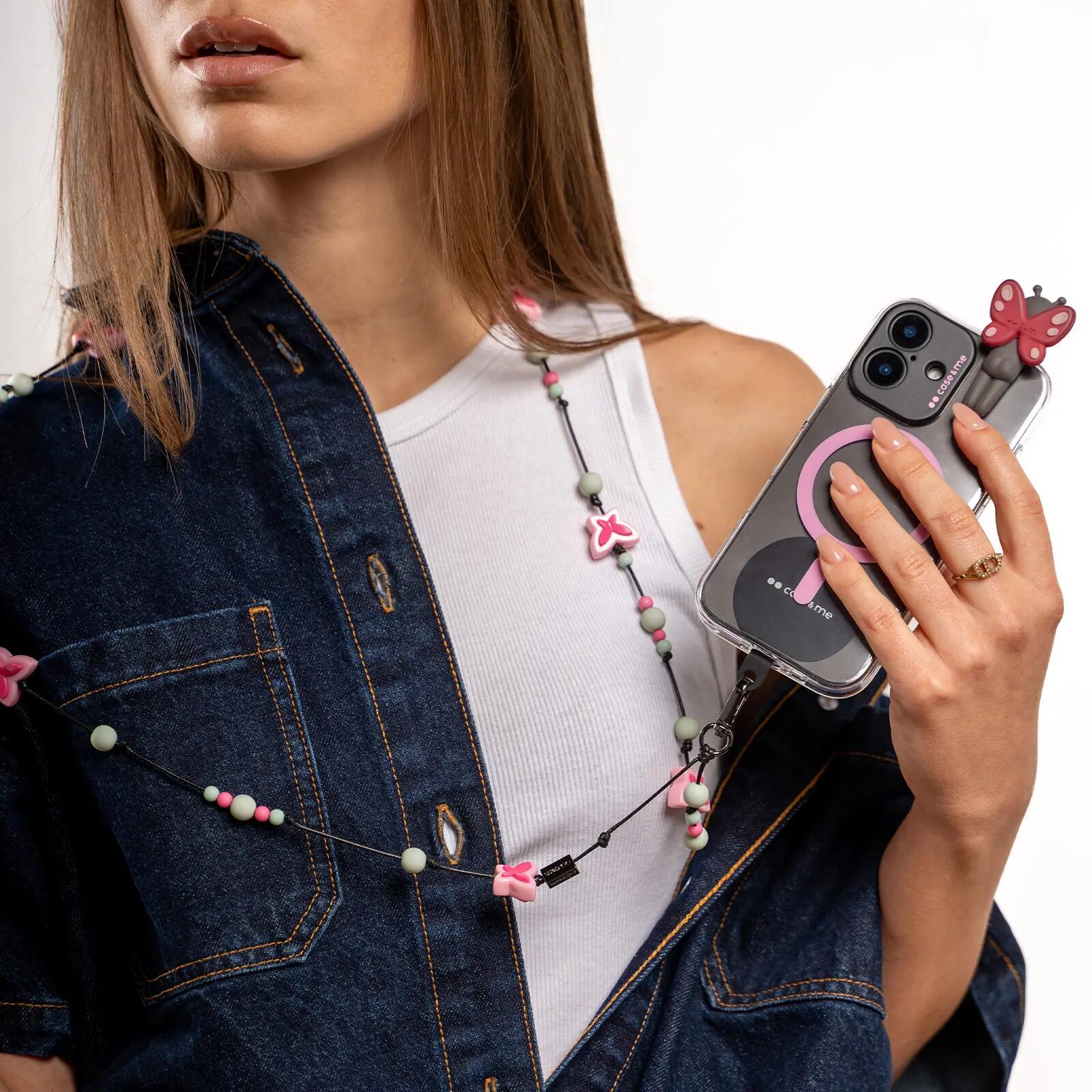 Bijoux Lace- laccio a tracolla e collana universale per smartphone 6/7