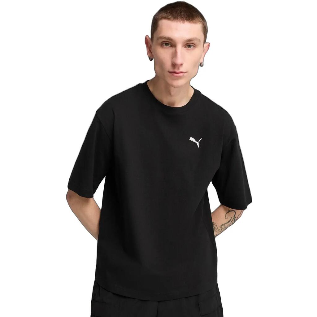 Тениска Puma Wardrobe Ess Boxy Tee, Черен, Мъже