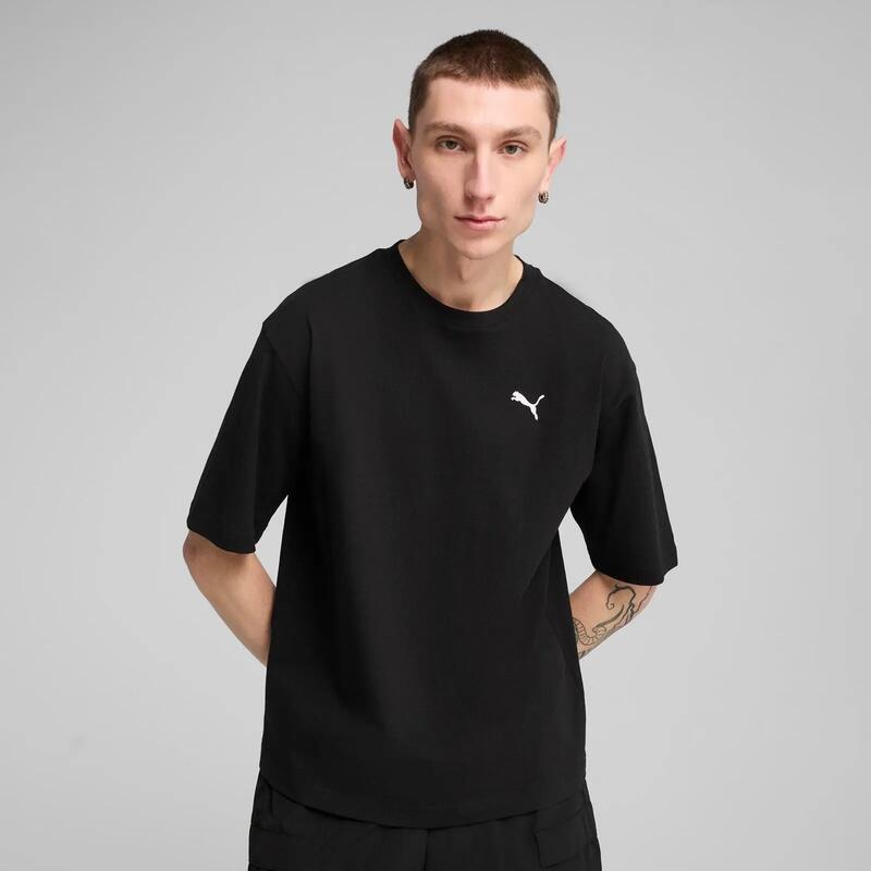 Tricou barbati Puma Wardrobe Ess Boxy Tee, Negru