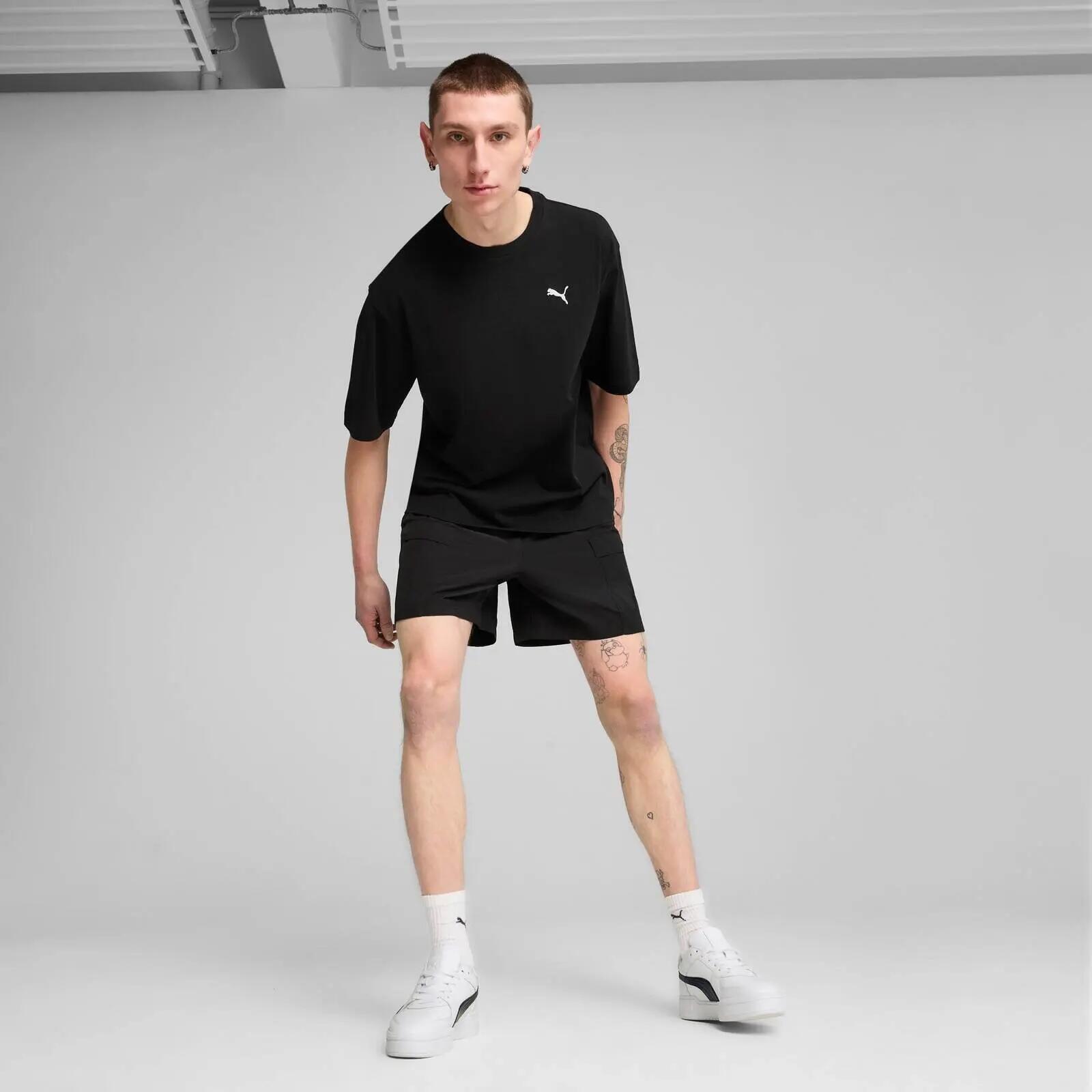 męskie T-shirt Puma Wardrobe Ess Boxy Tee 3/5
