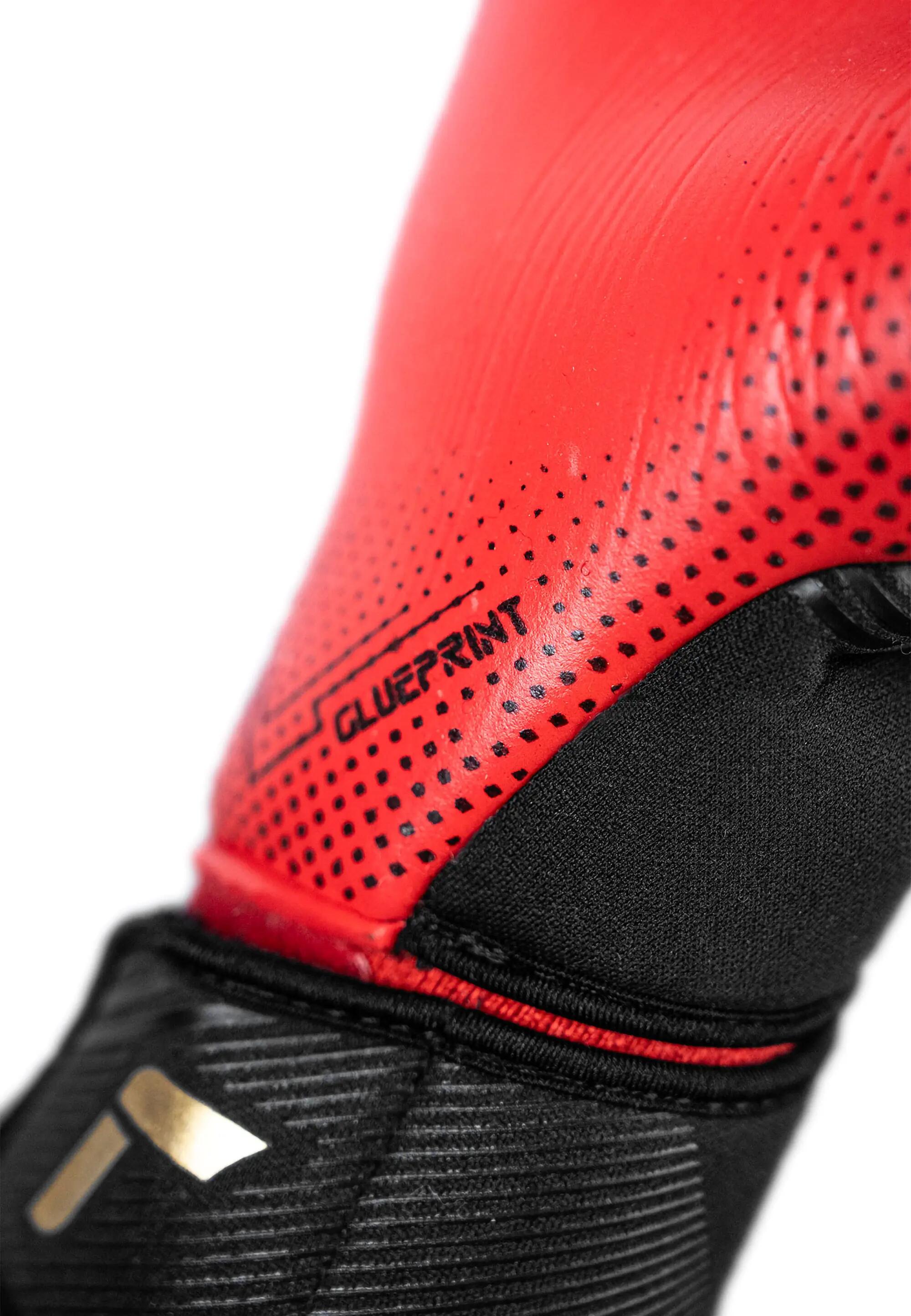 Guantes de portero Reusch Fastgrip Gold X GluePrint negro/oro/rojo intenso 8/8